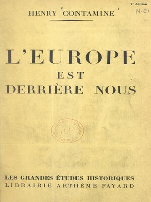 cover image of L'Europe est derrière nous